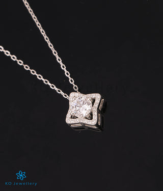 The Solaris Silver Solitaire Necklace