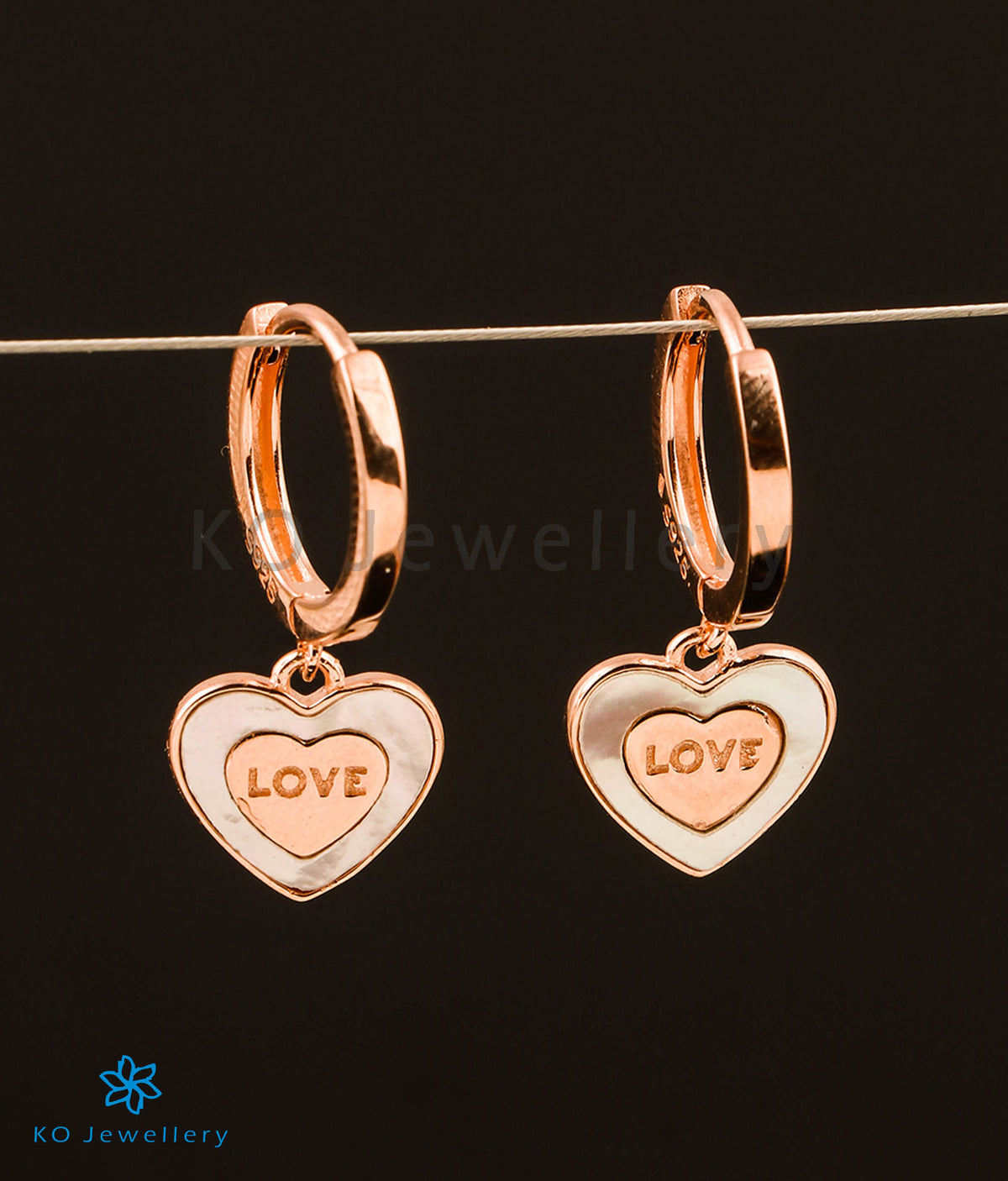 Silver and Rose Gold Plated Heart Hoop Earrings  0116062  Beaverbrooks  the Jewellers