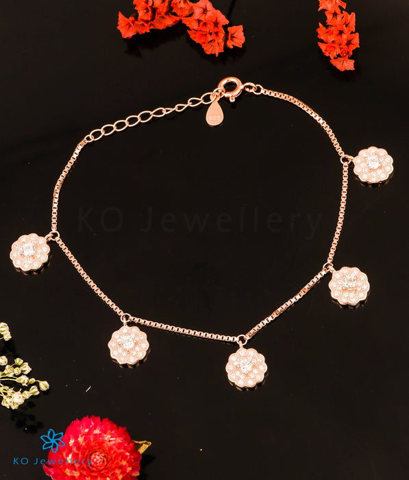 The Enchanting Floral Silver Rose-gold Bracelet