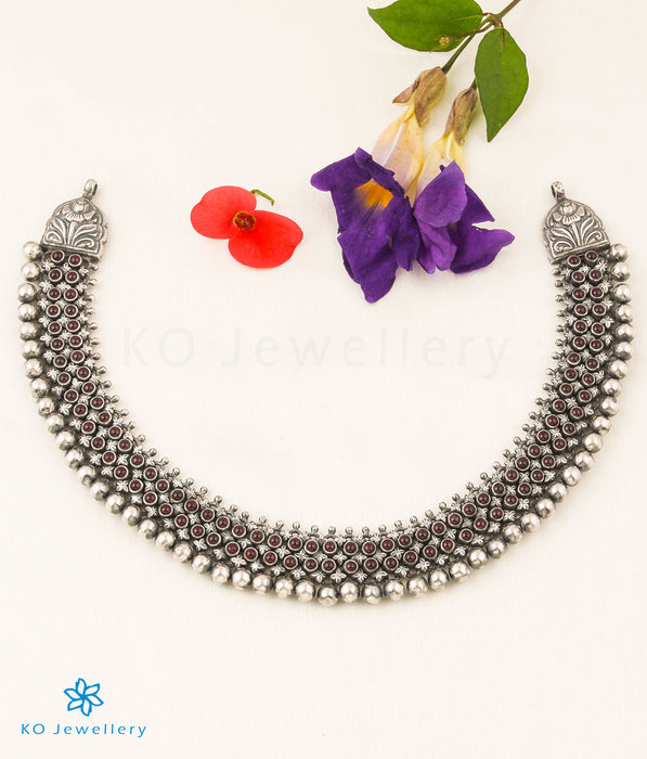 The Padmavat Antique Silver Necklace (Oxidised)