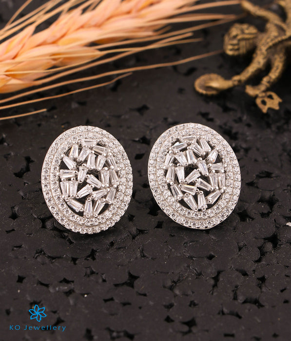 Micro Clustered Diamond Earrings White Gold  The GLD Shop
