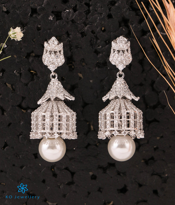 Buy Big Hoop Diamond Jhumkas Earrings Gold Hoop Earrings With Jhumka  American Diamond Jhumka Jhumki Earrings With Pearl Drops Online in India -  Etsy