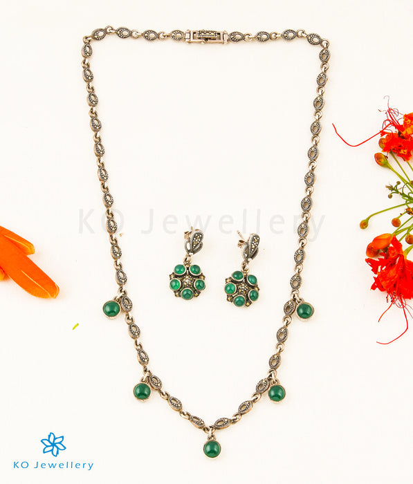 The Jisha Silver Marcasite Necklace Set