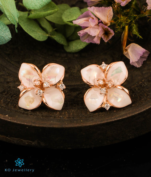 The Floral Fantasy Silver Rosegold Earstuds