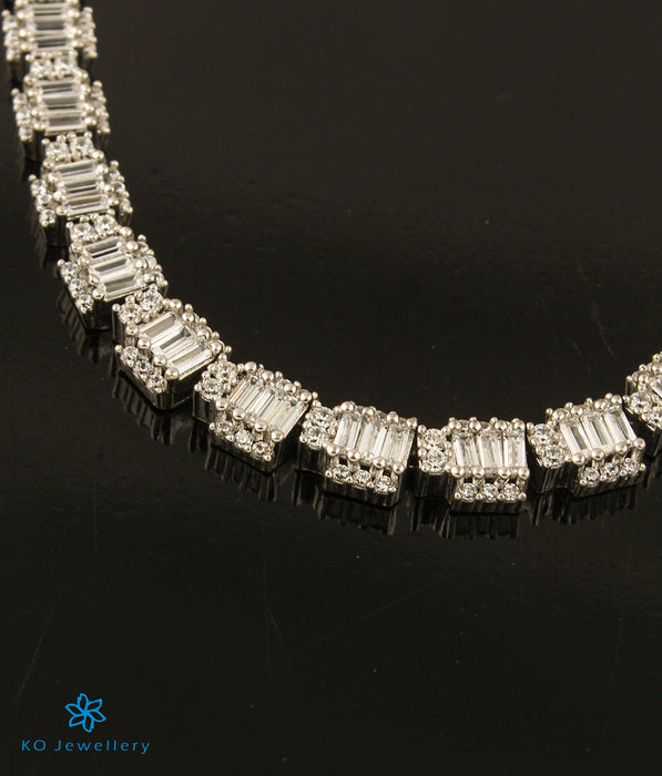 The Chloe Silver Solitaire Necklace Set