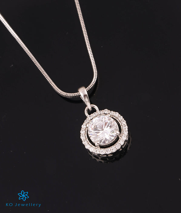 The Circlet Solitaire Silver Pendant