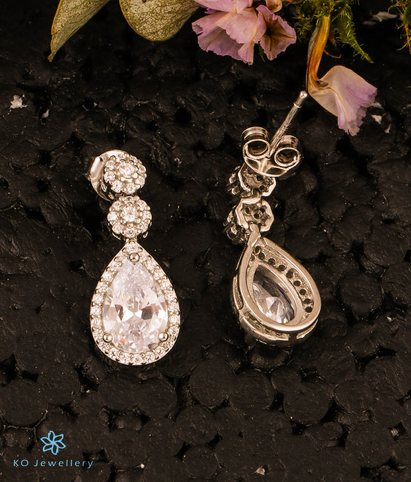 The Diva Sparkle Silver Earrings