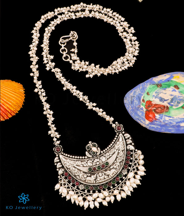 The Milana Kokkethathi Silver Pearl Necklace