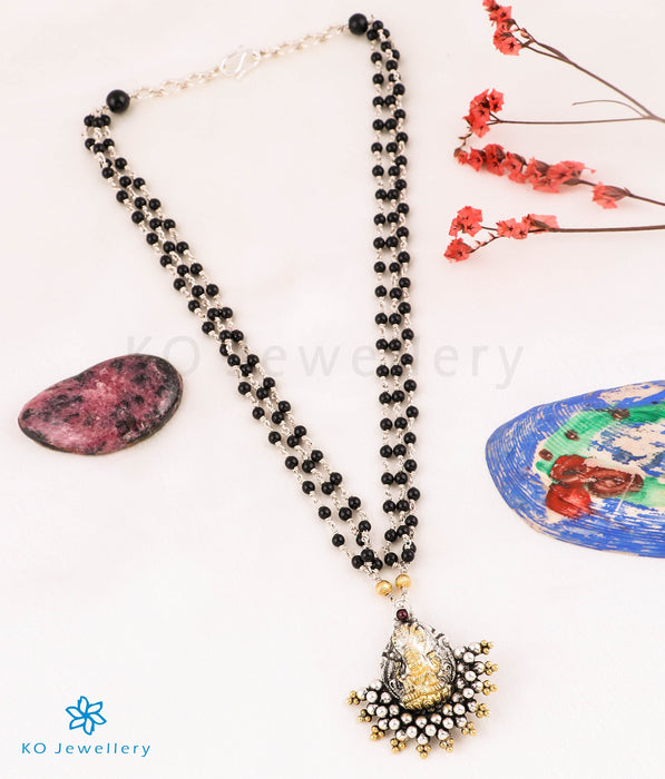 The Kavya Silver Lakshmi Mangalsutra Necklace