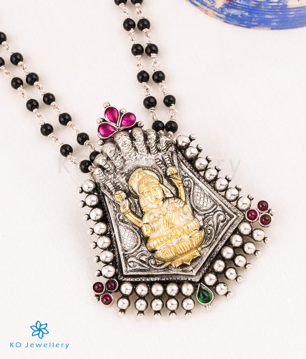 The Kamna Silver Lakshmi Mangalsutra Necklace
