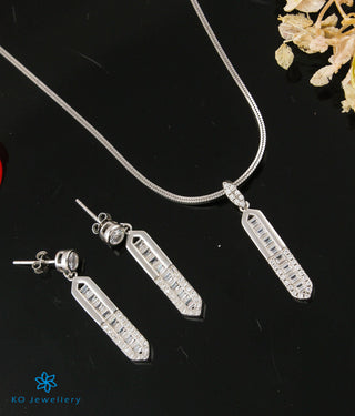 The Aster Silver Pendant Set