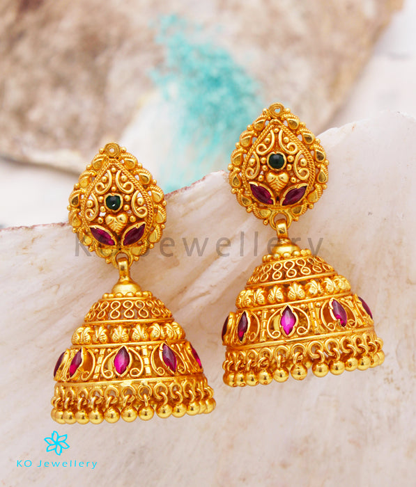 The Kanishtha hand crafted gold dipped Silver Jhumka — KO Jewellery