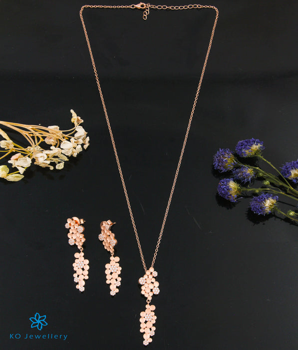 Rose Gold Blue Drop Set – GIVA Jewellery