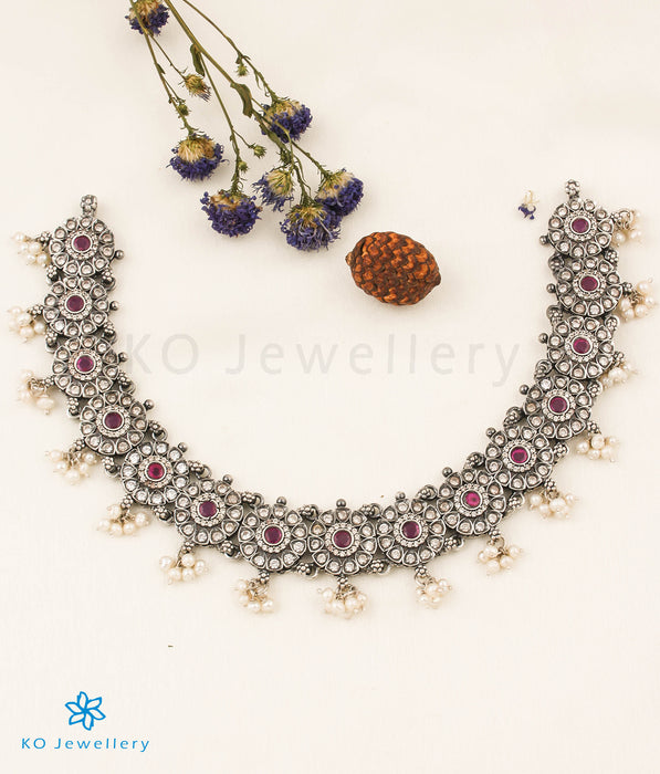 The Aadhya Silver Necklace (Oxidised)