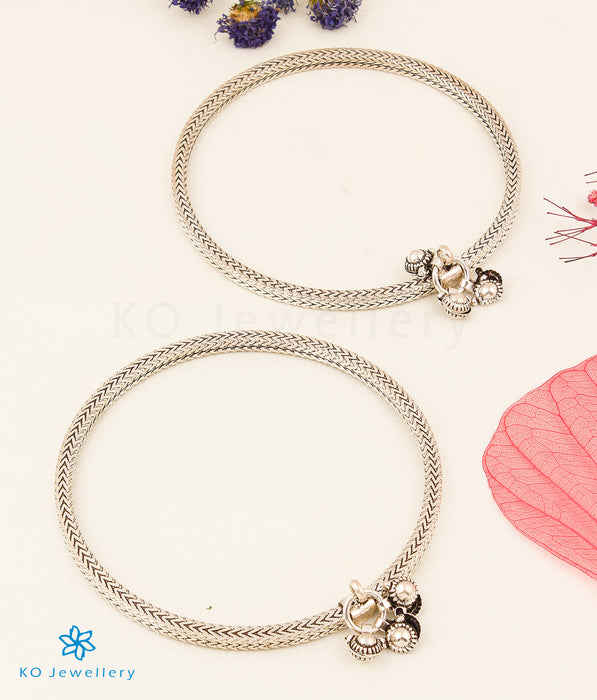 The Sara Silver Cuff Anklets