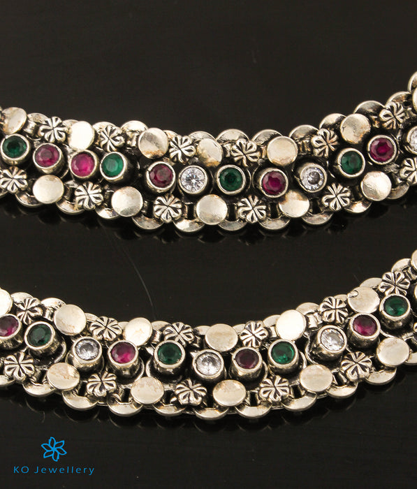 The Sourabh Silver Gemstone Anklets