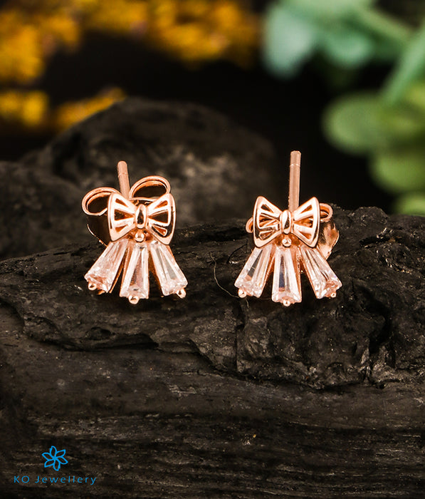 The Bowed Out Silver Rosegold Earstuds