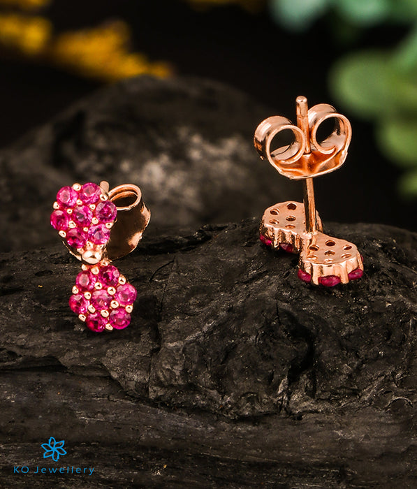 The Strawberry Pink Silver Rosegold Earstuds