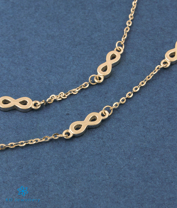 The Infinity Silver Chain Anklets