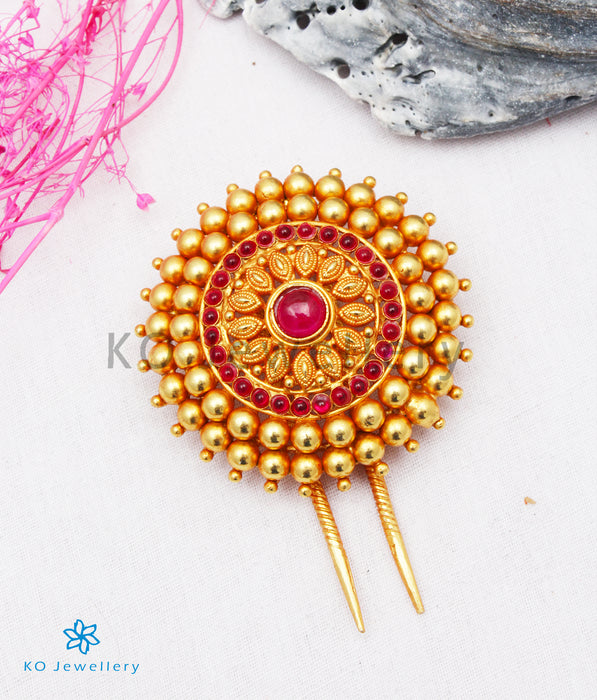 The Makanda Silver Bridal Hair Pin-Buy Bridal Temple Jewellery Online — KO  Jewellery