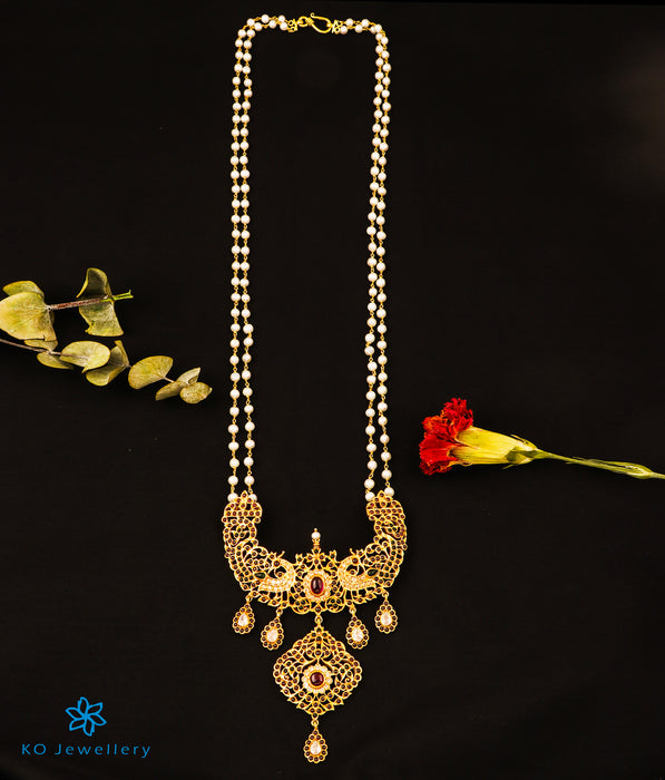 The Katyayini Silver Makarakanti Pearl Necklace