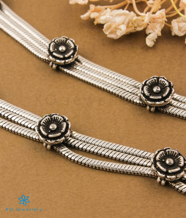 The Amogh Silver Bridal Anklets