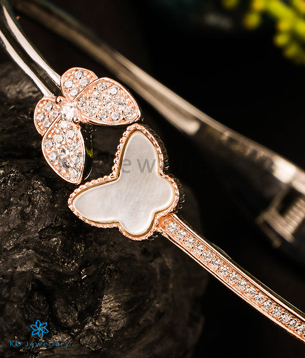 The Romance of the Butterflies Silver 2 tone Bracelet