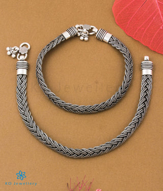 The Braided Silver Anklets