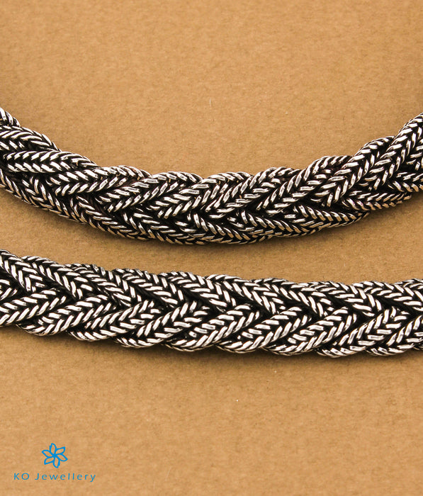 The Braided Silver Anklets