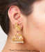 A striking pair of gold dipped temple jewellery jhumkas