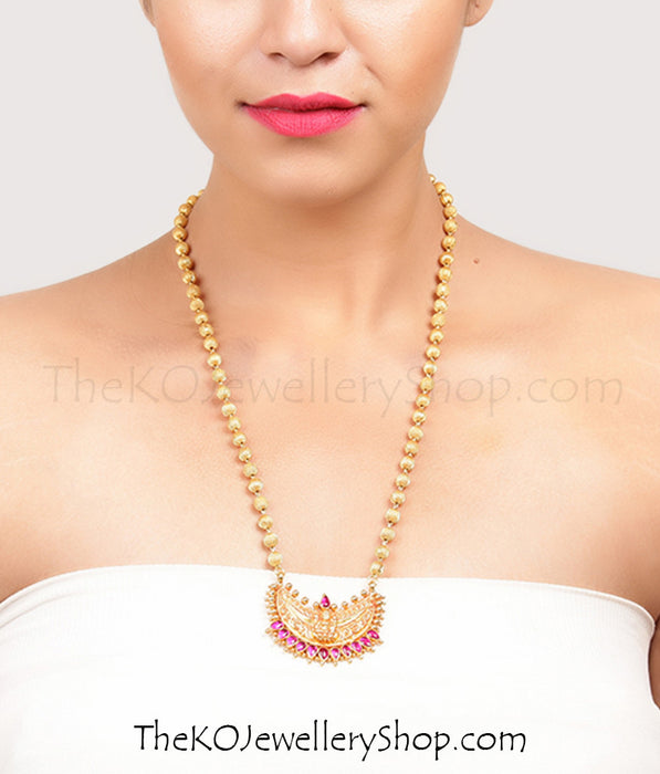 gold plated necklace set designs online