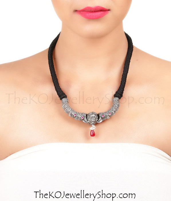The Kanthirava Silver Thread Necklace