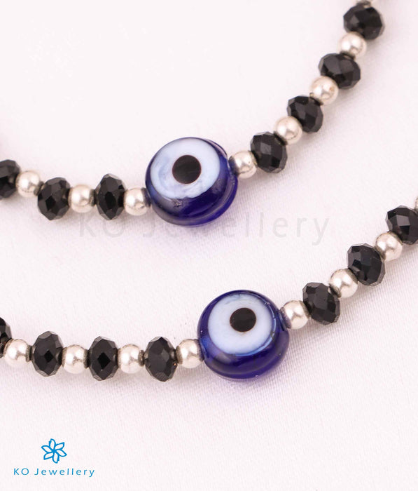 The Srujan Evileye Silver Baby/Kids Anklets (6 inches)