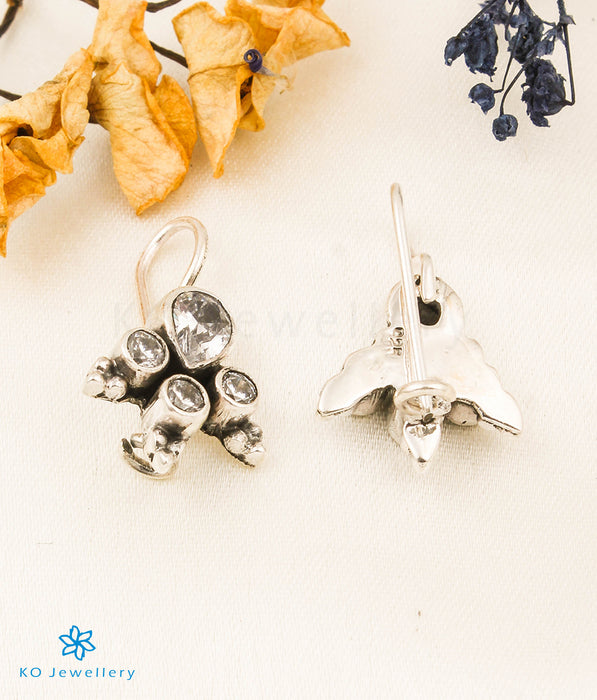 The Anya Silver Gemstone Earrings (White)