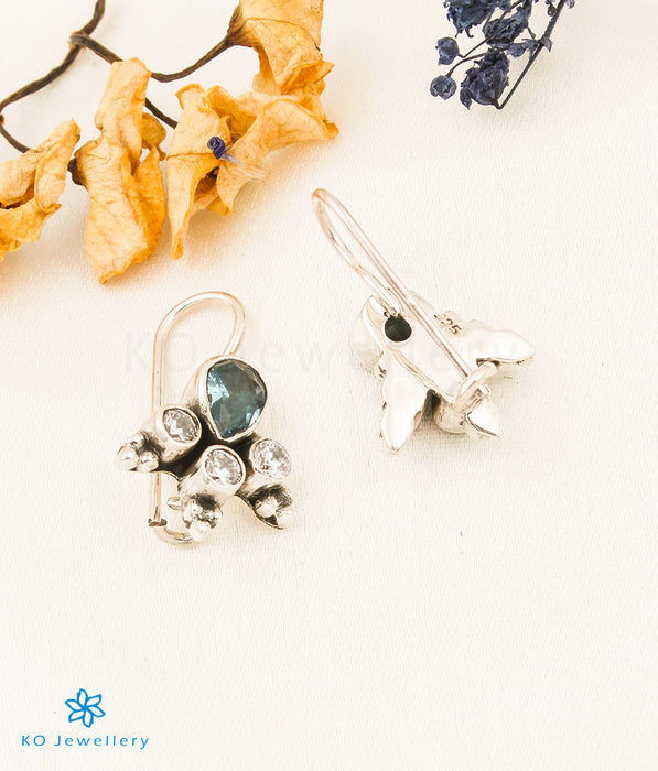 The Anya Silver Gemstone Earrings (Light Blue)