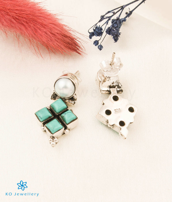 The Misha Silver Gemstone Earrings (Turquoise)