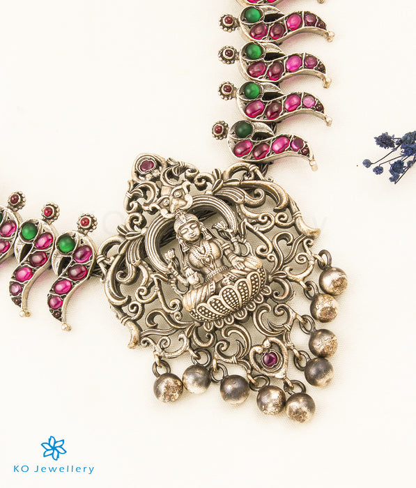 The Akshara Silver Lakshmi Necklace