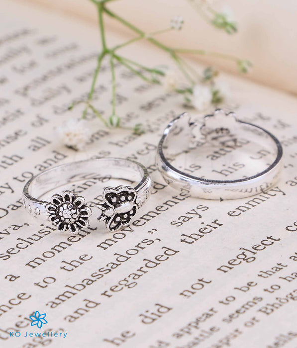 The Butterfly Pure Silver Toe-Rings