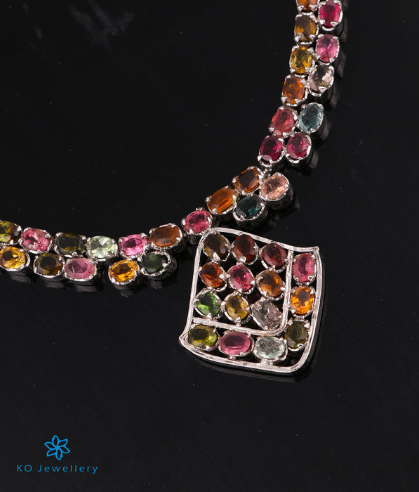 The Shama Silver Tourmaline Necklace Set