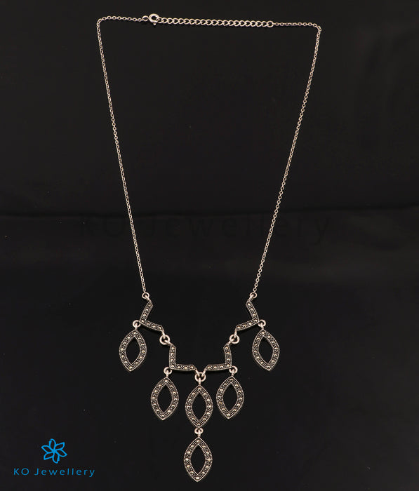 The Corelle Silver Marcasite Necklace