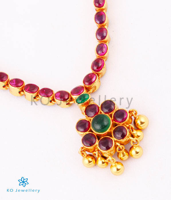 The Samprathi Silver Reversible Addige Necklace