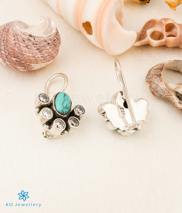 The Prajwal Silver Gemstone Earrings (Turquoise)