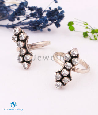 The Preksha Silver Gemstone Toe-Rings