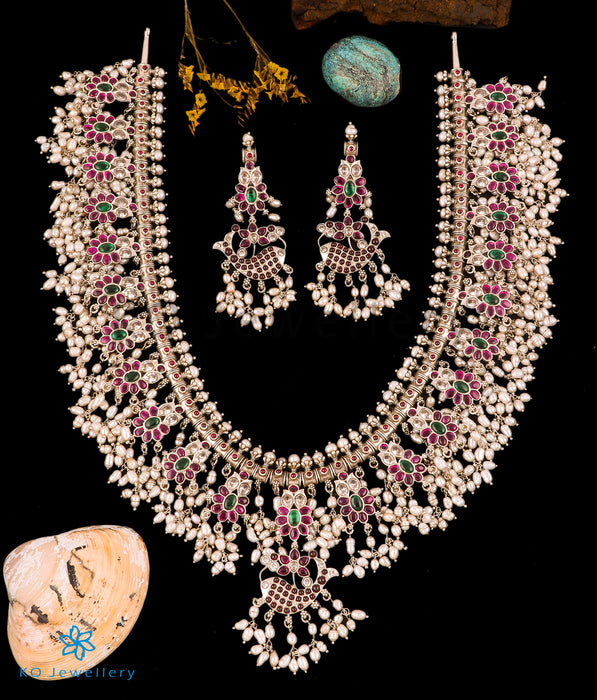 The Matsya Silver Guttapusalu Necklace (Long)