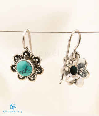 The Diva Silver Gemstone Earrings (Turquoise)