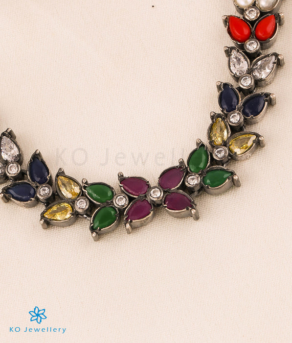 The Bhuvan Silver Navratna Necklace