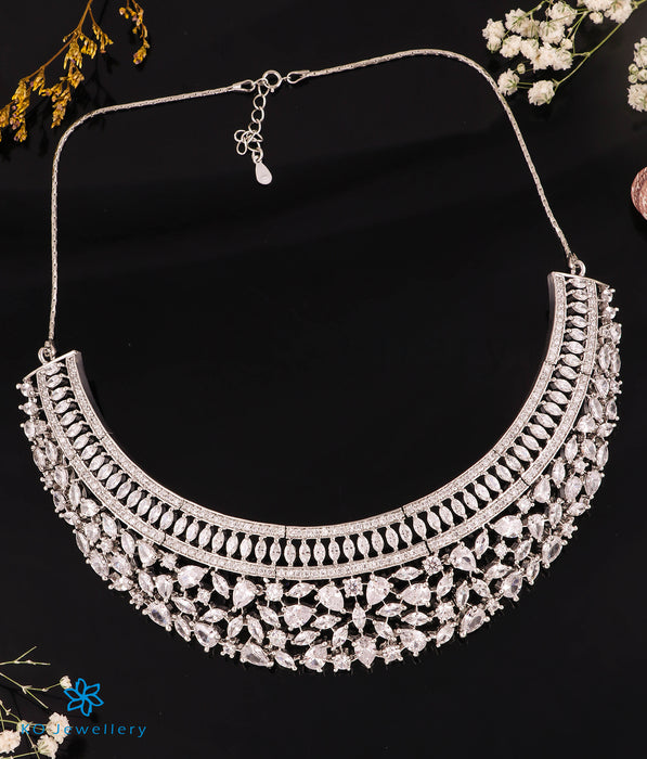 The Glam Sparkle Silver Necklace & Earrings