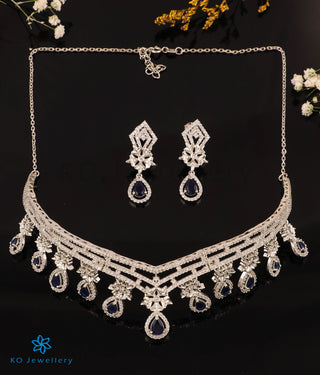 The Blues Sparkle Silver Necklace & Earrings
