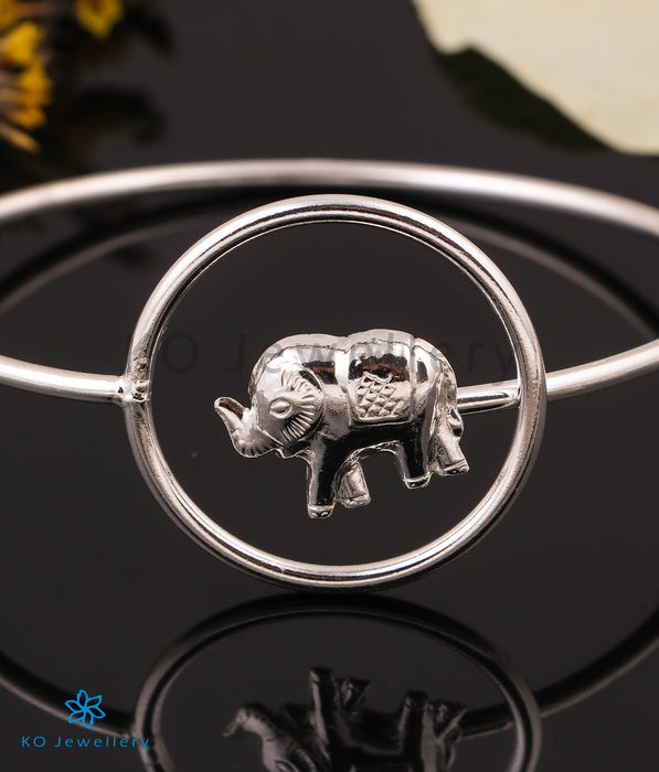 The Tusker Silver Elephant Openable Bracelet
