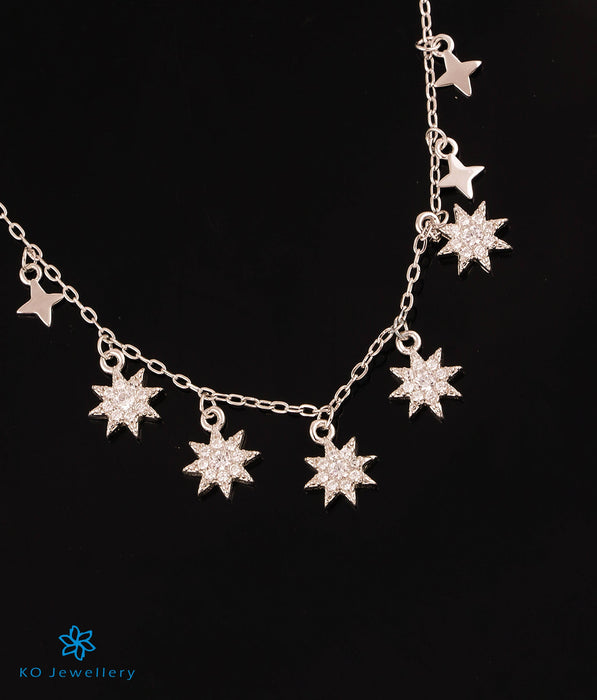 The Stars Cluster Silver Necklace
